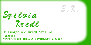 szilvia kredl business card